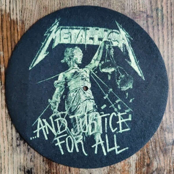  Metallica  -  turtable slipmat 2023 and justice for all official 