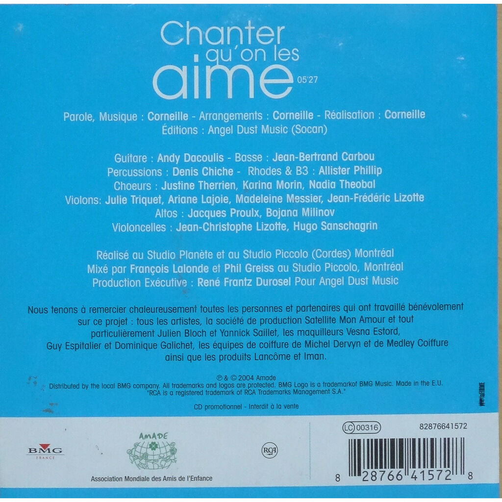 AMADE  -  chanter qu'on les aime 