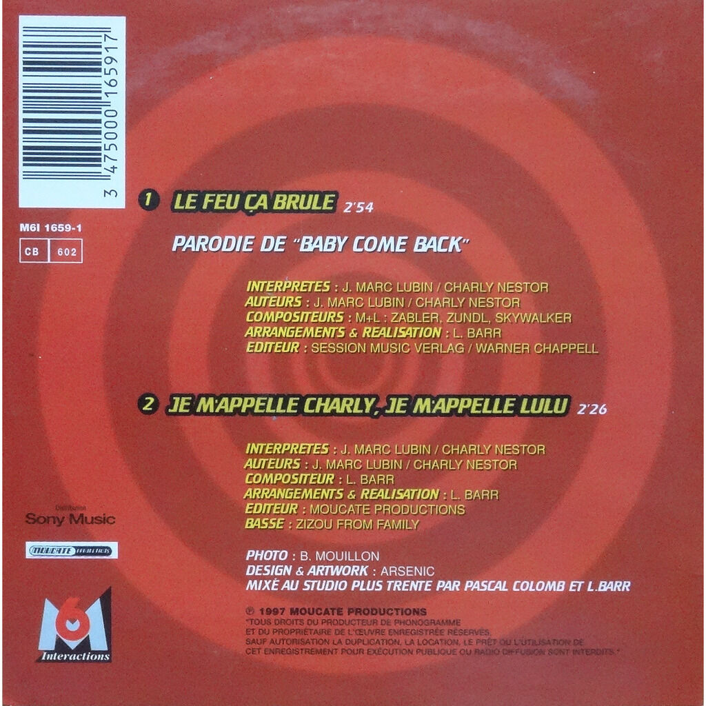  CHARLY & LULU / TOP BOYS  -  le feu ça brule 