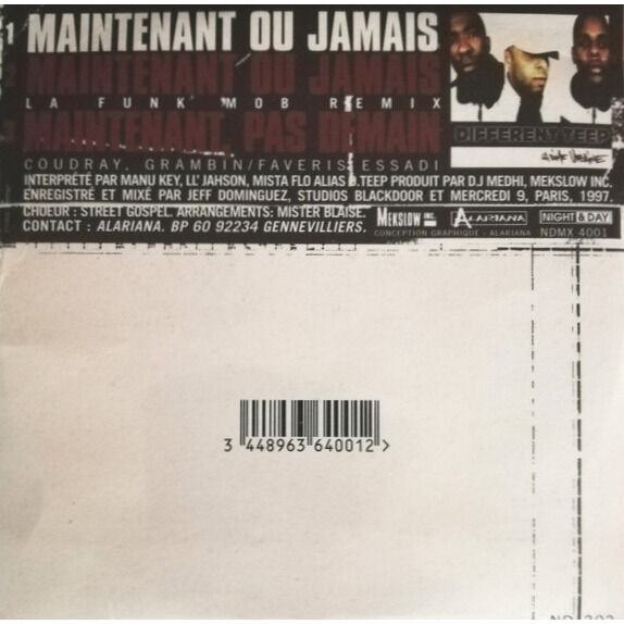  DIFFERENT TEEP  -  maintenant ou jamais (extrait de la rime urbaine) 