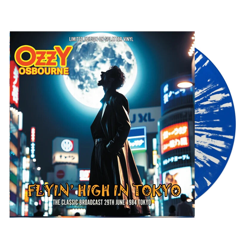  Ozzy Osbourne  -  flyin' high in tokyo -blue with white splatter 