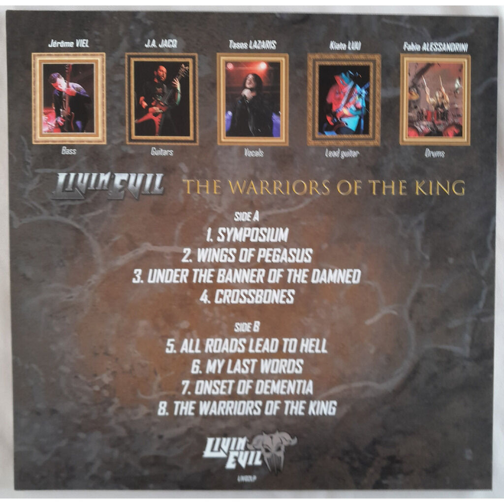  Livin'Evil  -  the warriors of the king -gold vinyl 