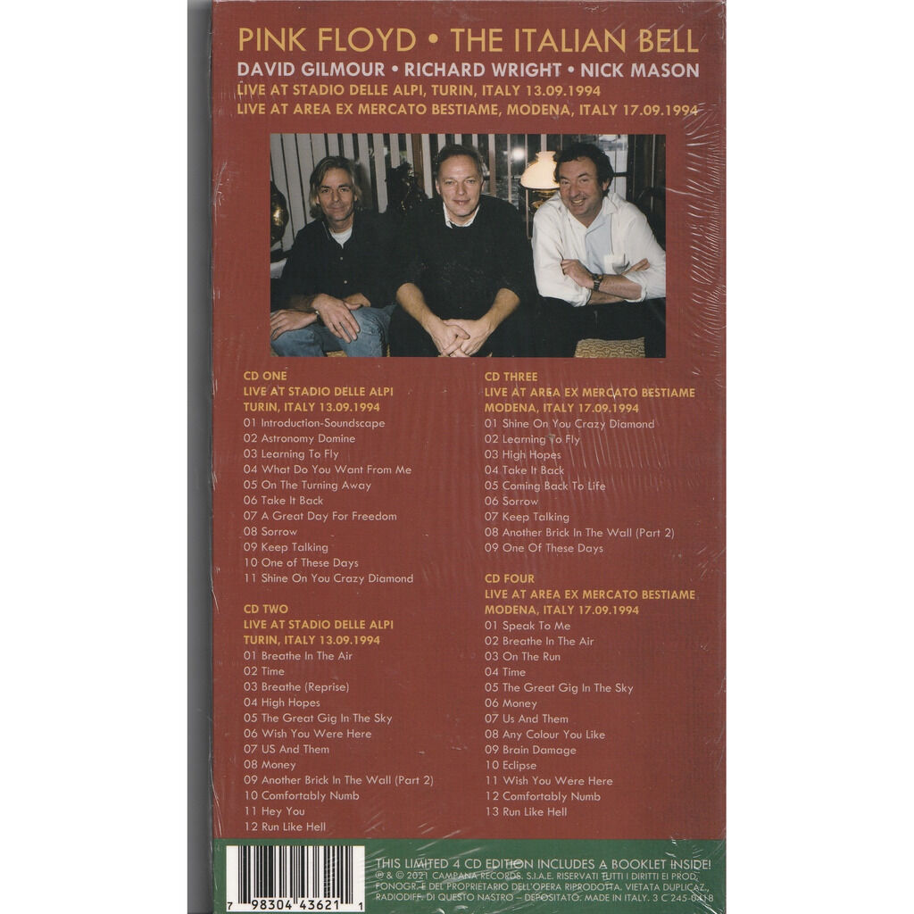  pink floyd  -  the italian bell turin modena 1994 