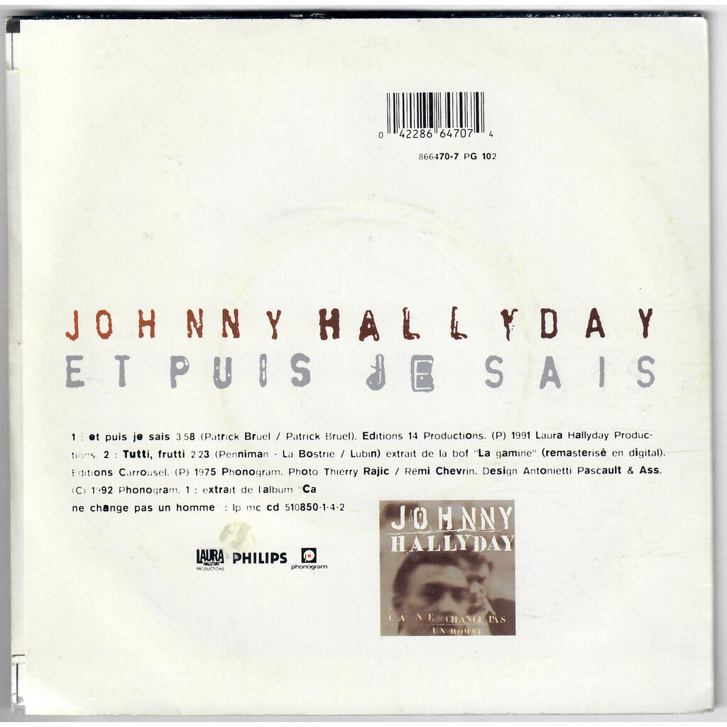  Johnny Hallyday  -  et puis je sais 