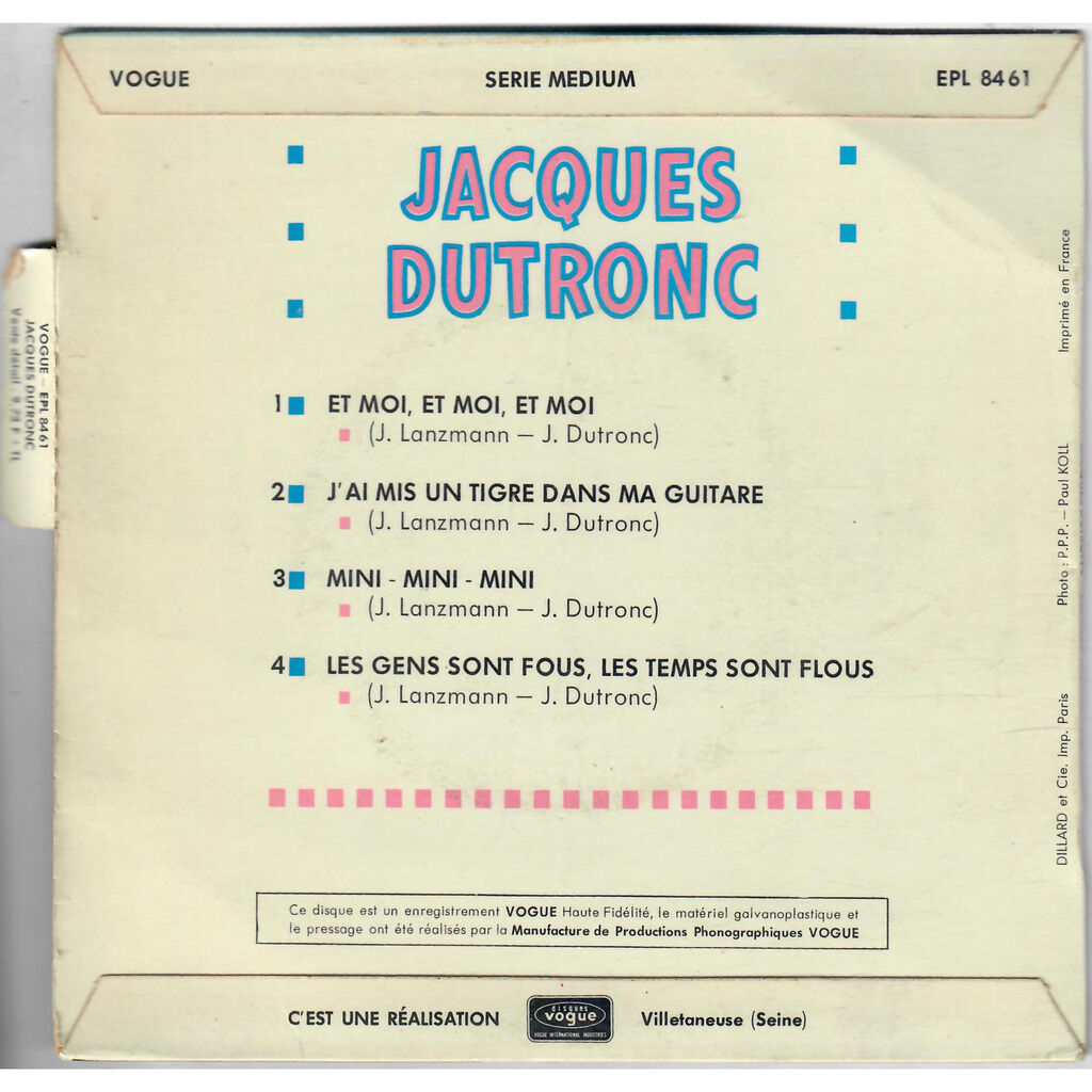  Jacques Dutronc  -  et moi et moi et moi 