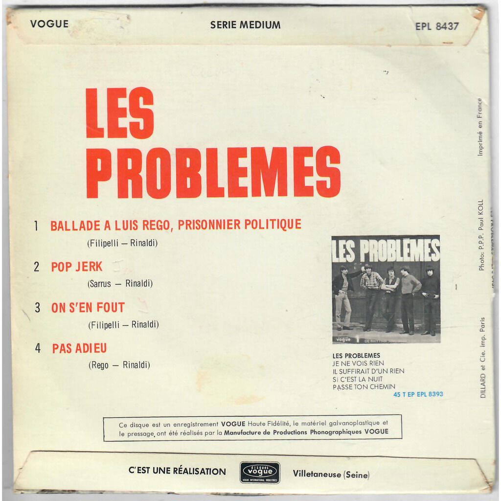  Les Problèmes  -  ballade a luis rego prisonnier politique 
