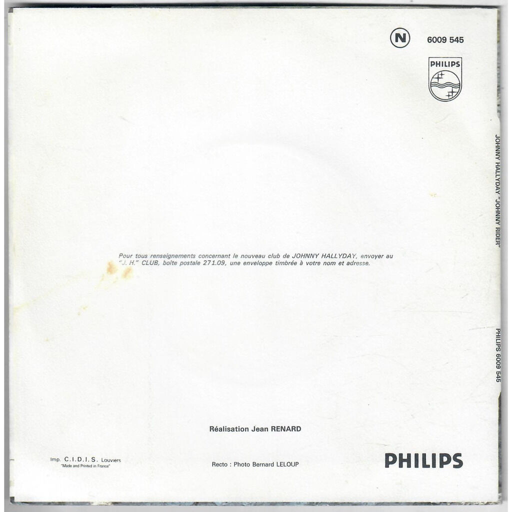  Johnny Hallyday  -  johnny rider / le bol d'or 