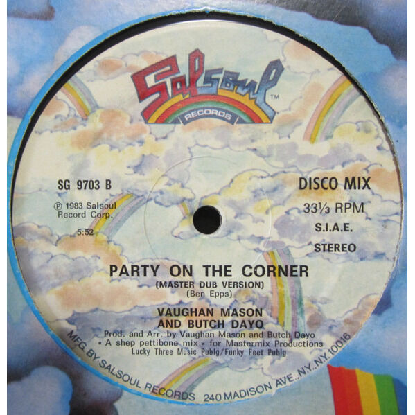  Vaughan Mason & Butch Dayo  -  party on the corner ( sealed original ) ( vocal + dub version ) 