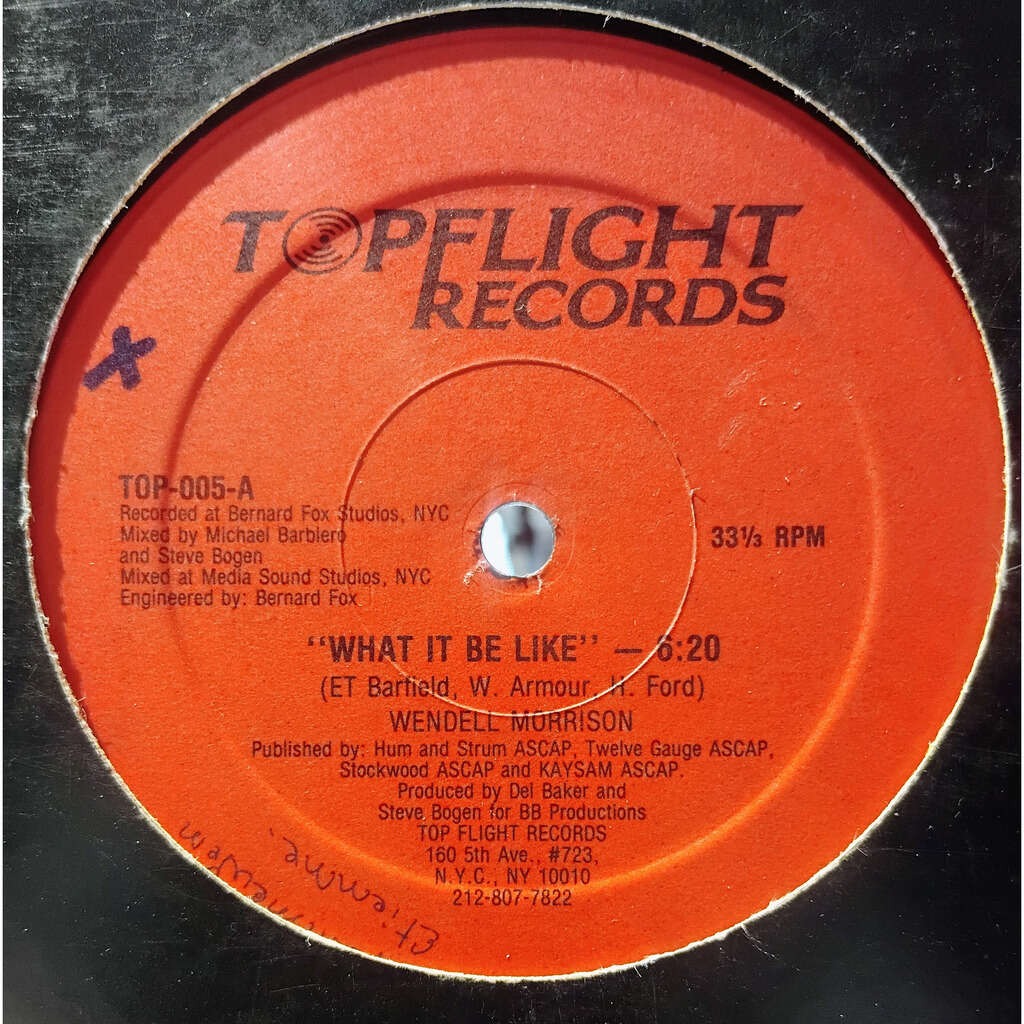  WENDELL MORRISON  -  what it be like 