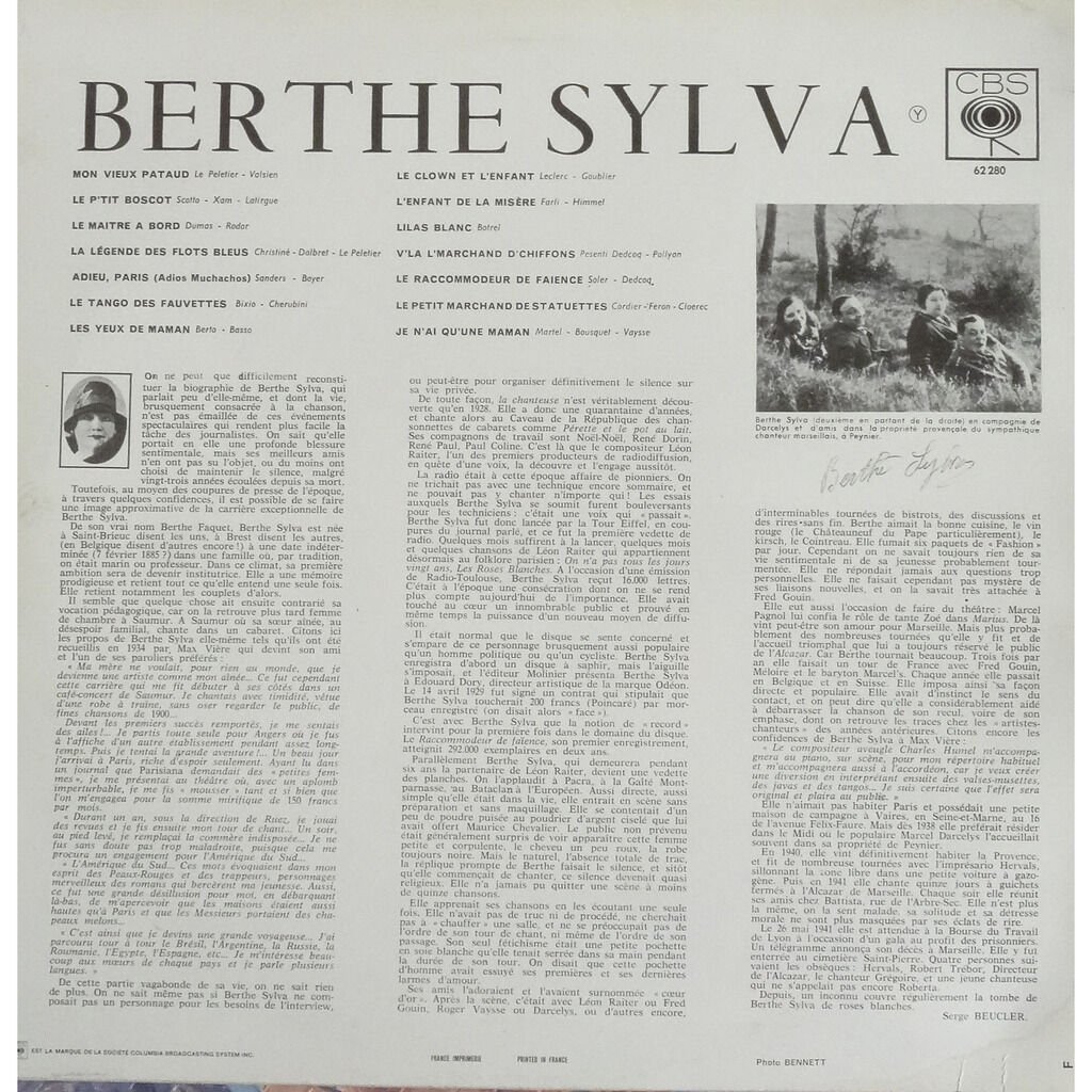  BERTHE SYLVA  -  mon vieux pataud 