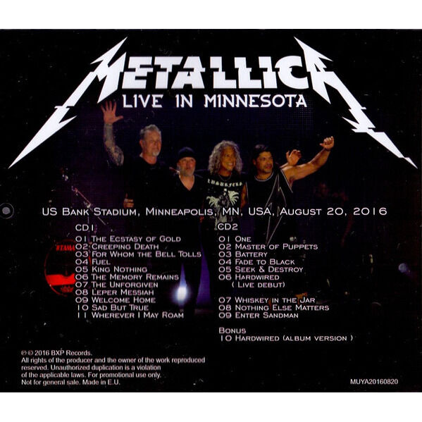  METALLICA  -  live in minnesota 