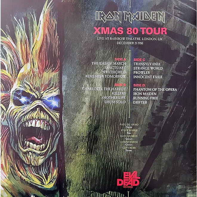  Iron Maiden  -  xmas 80 tour -green lime vinyl 