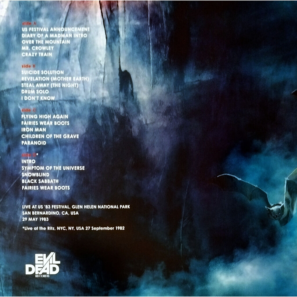  Ozzy Osbourne  -  us festival ’83 -blue marble vinyls 