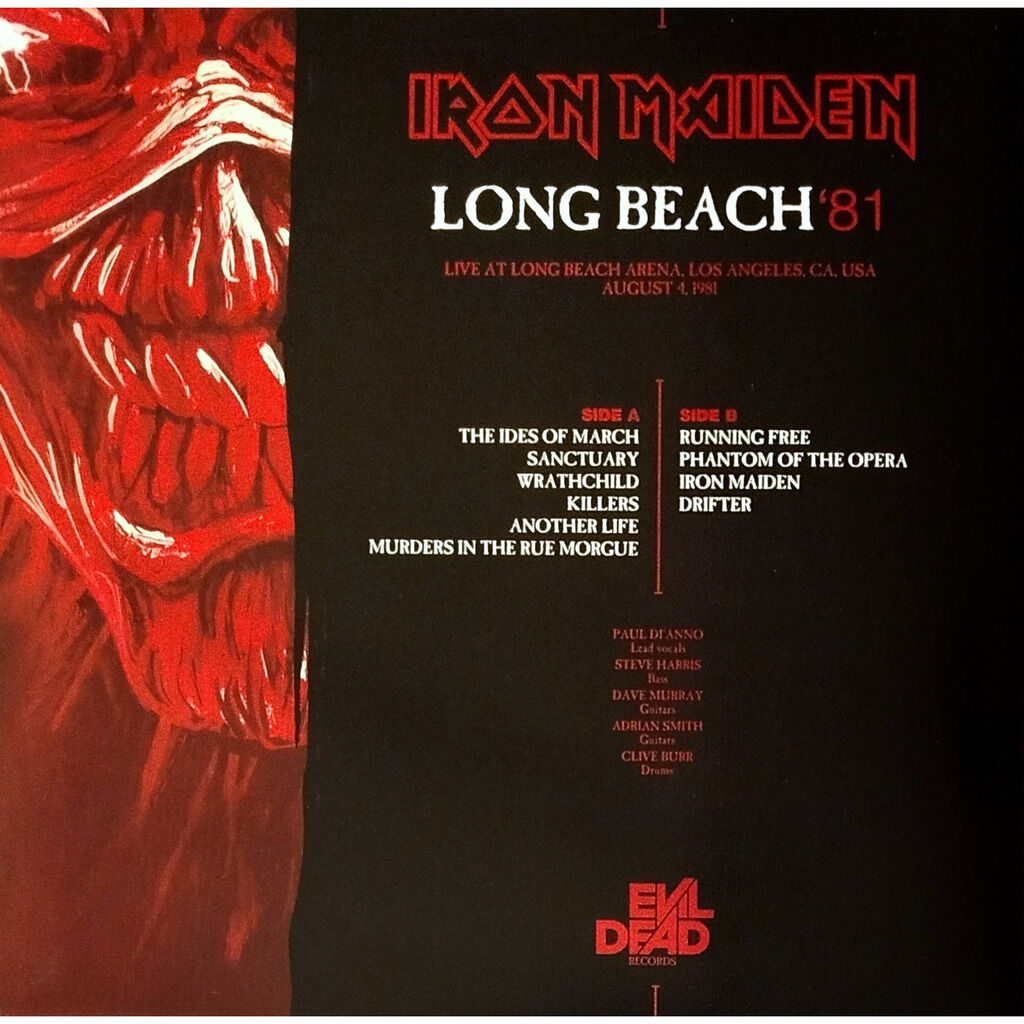  Iron Maiden  -  long beach '81 -smoke red vinyl 