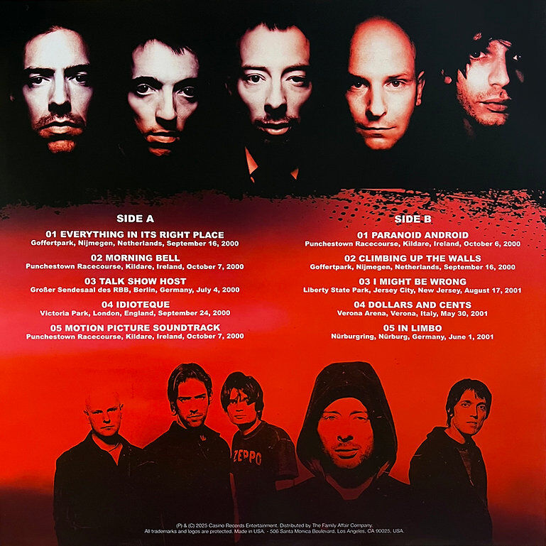  Radiohead  -  take me back: live from the mixing desk 2000-2001 -crystal black vinyl 