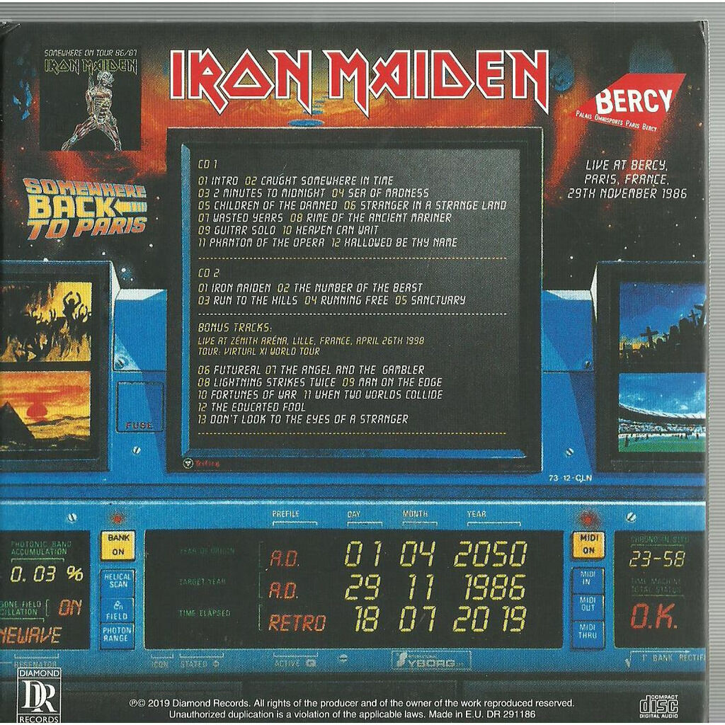  iron maiden  -  somewhere back to paris 