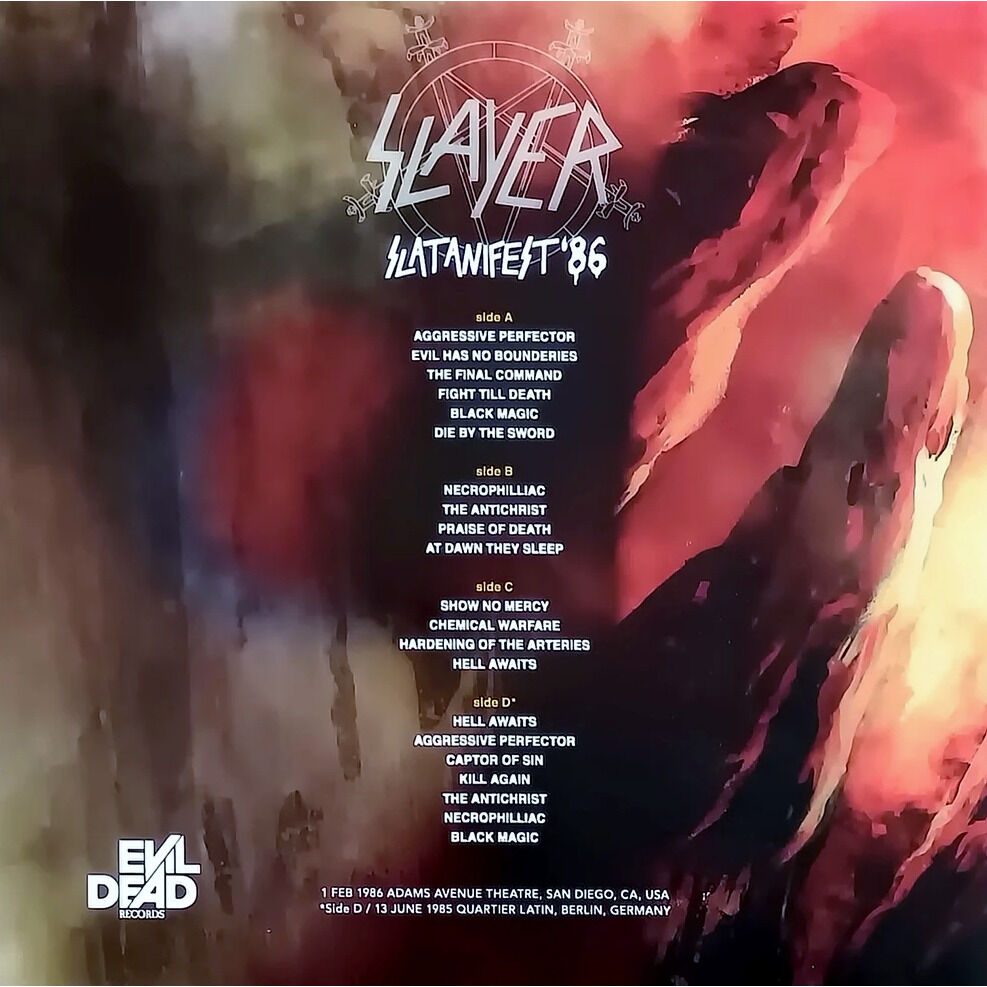  Slayer  -  slatanifest '86 -yellow translucent vinyls 