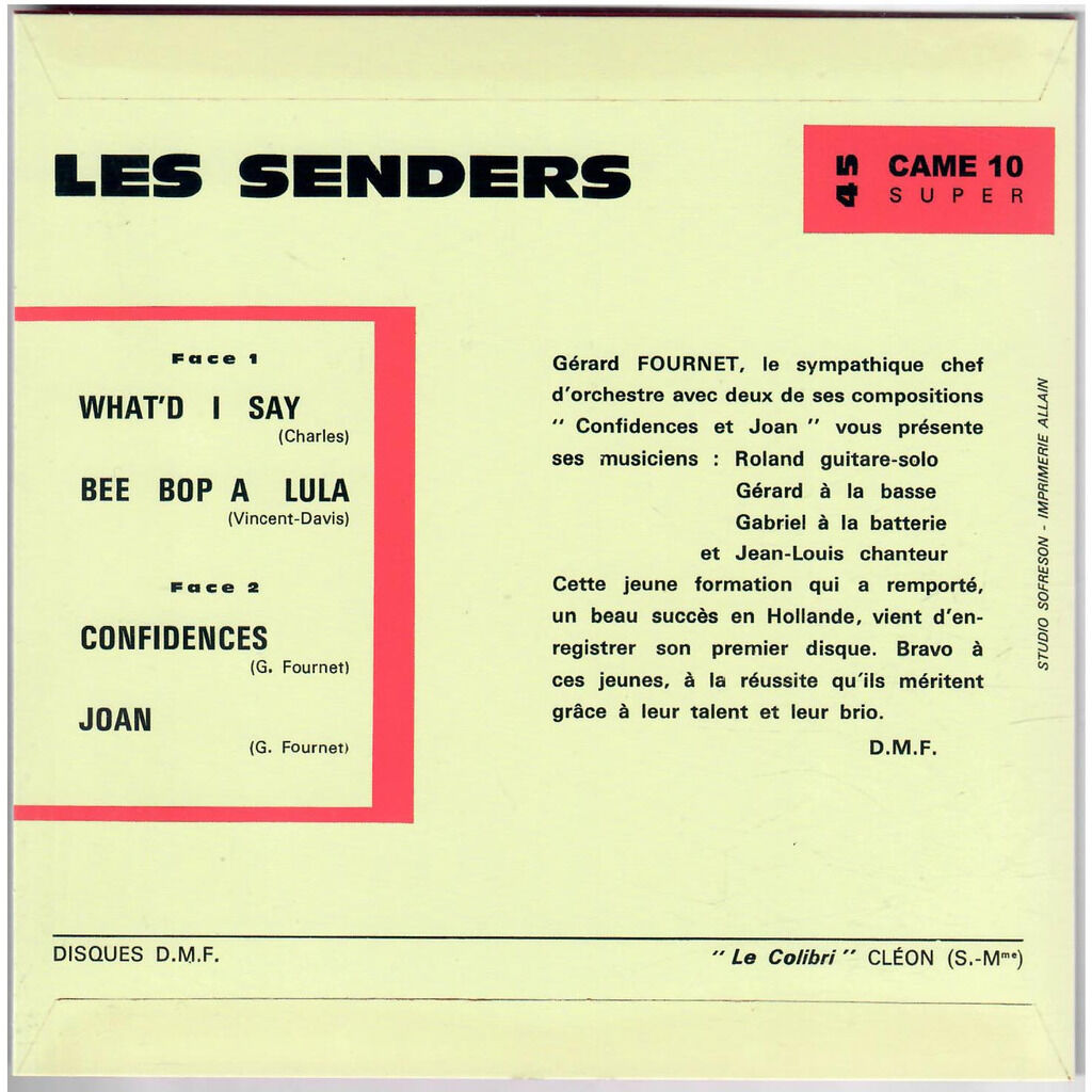  Les Senders  -  what'd i say 