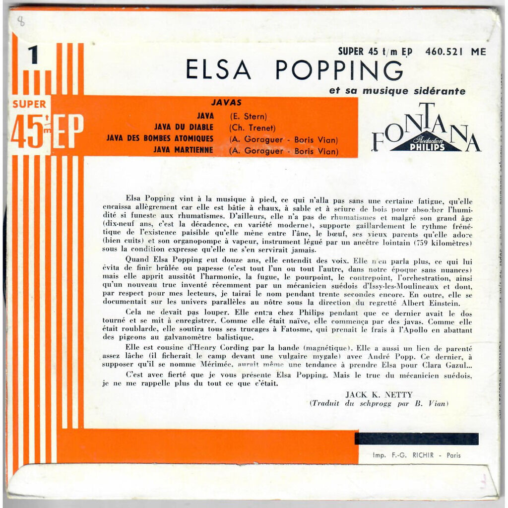  Elsa Popping  -  1 - elsa popping et sa musique sidérante 