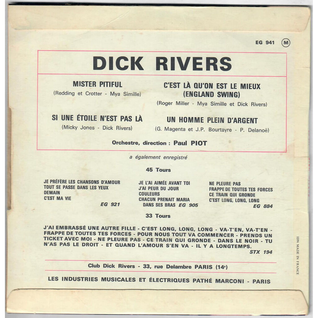  Dick Rivers  -  mister pitiful 