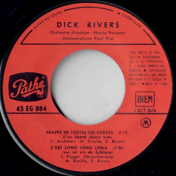  Dick Rivers  -  ne pleure pas / ce train qui gronde 