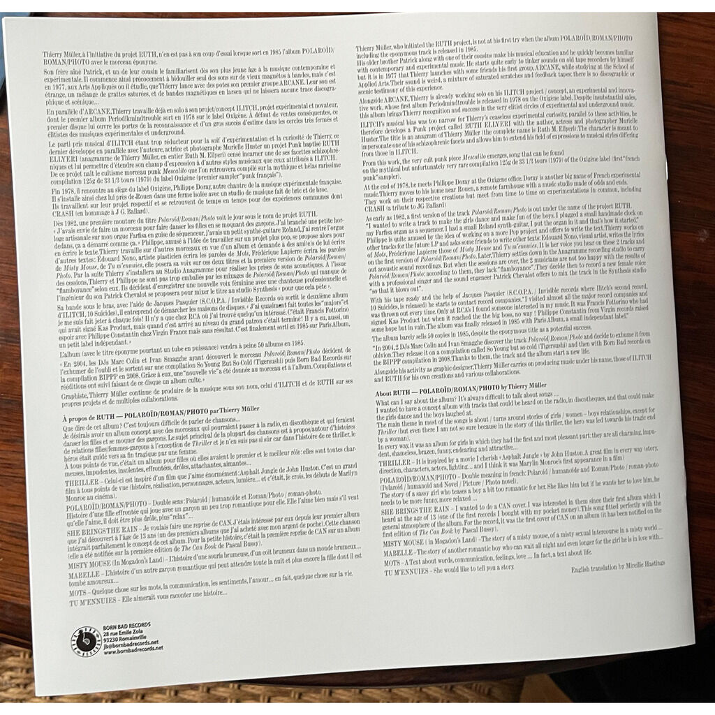  Ruth  -  polaroïd/roman/photo 