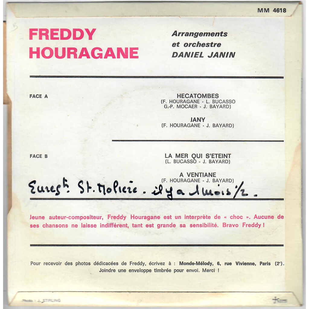  Freddy Houragane  -  hécatombes 
