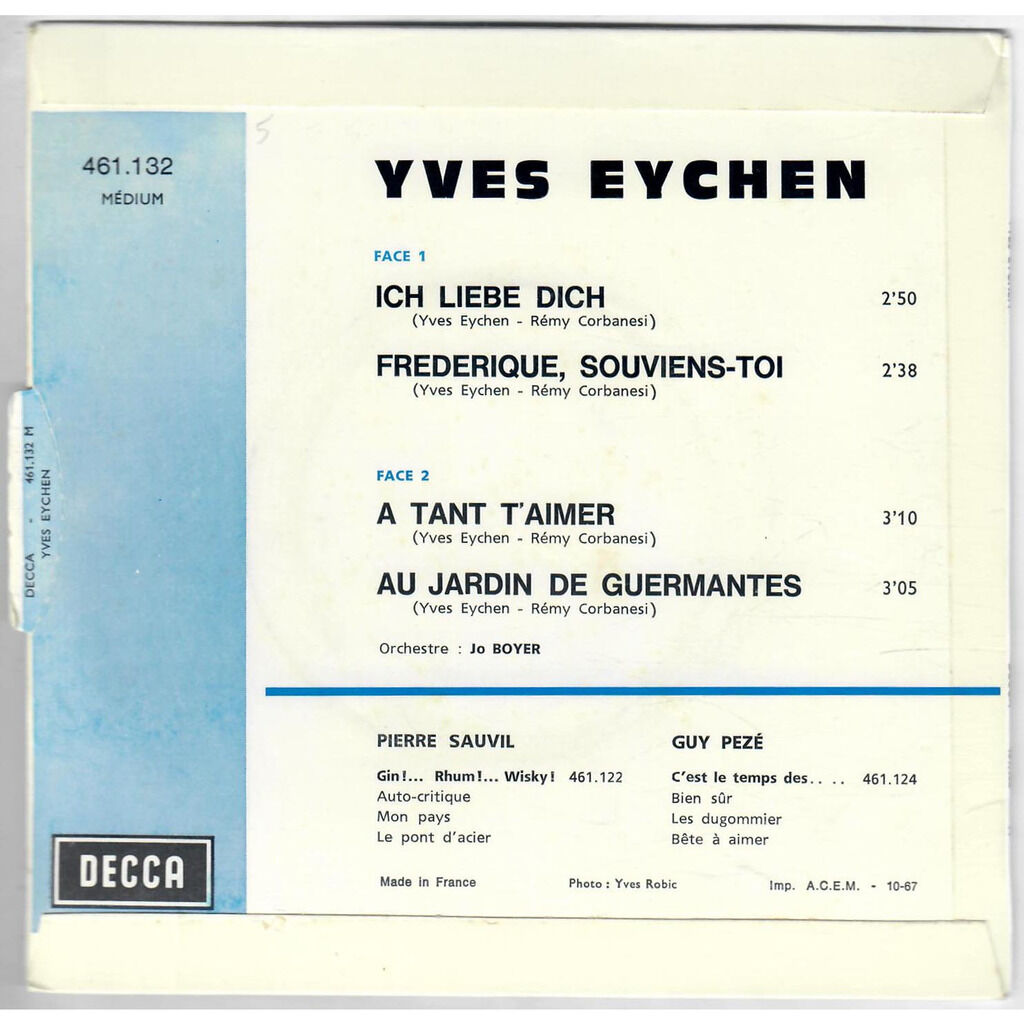  Yves Eychen  -  ich liebe dich 