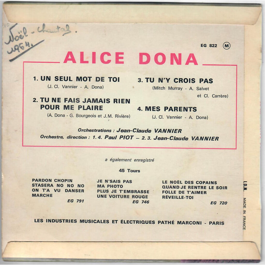  Alice Dona  -  un seul mot de toi 