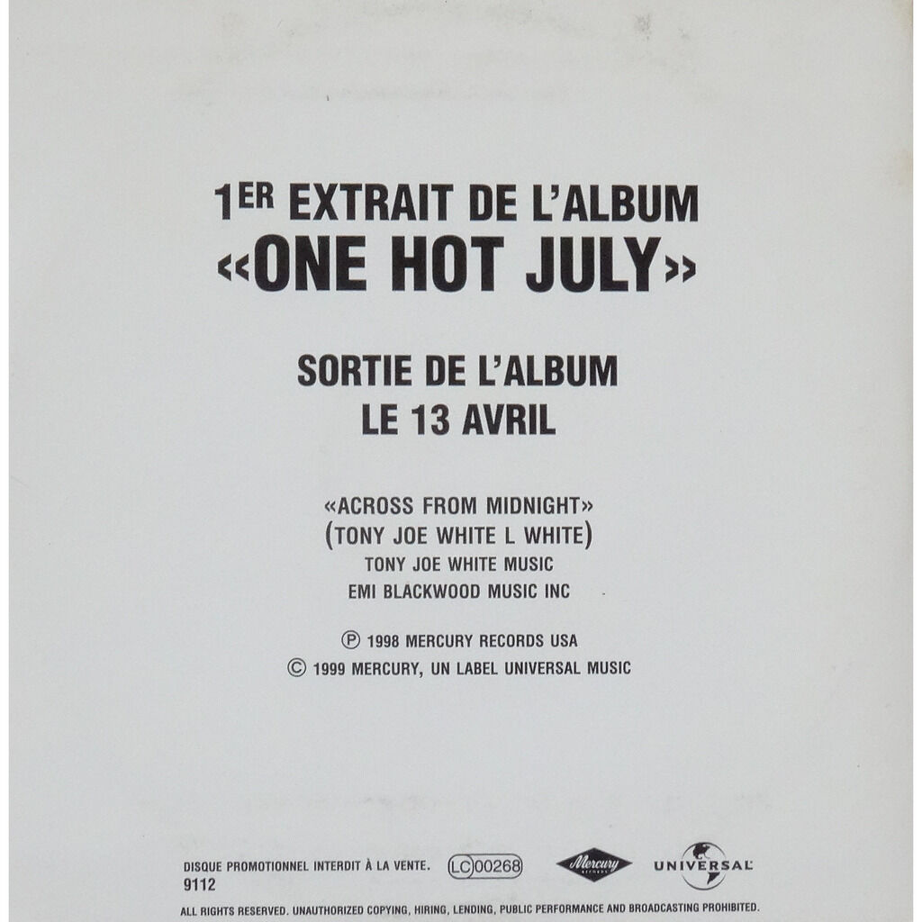  TONY JOE WHITE  -  across from midnight 