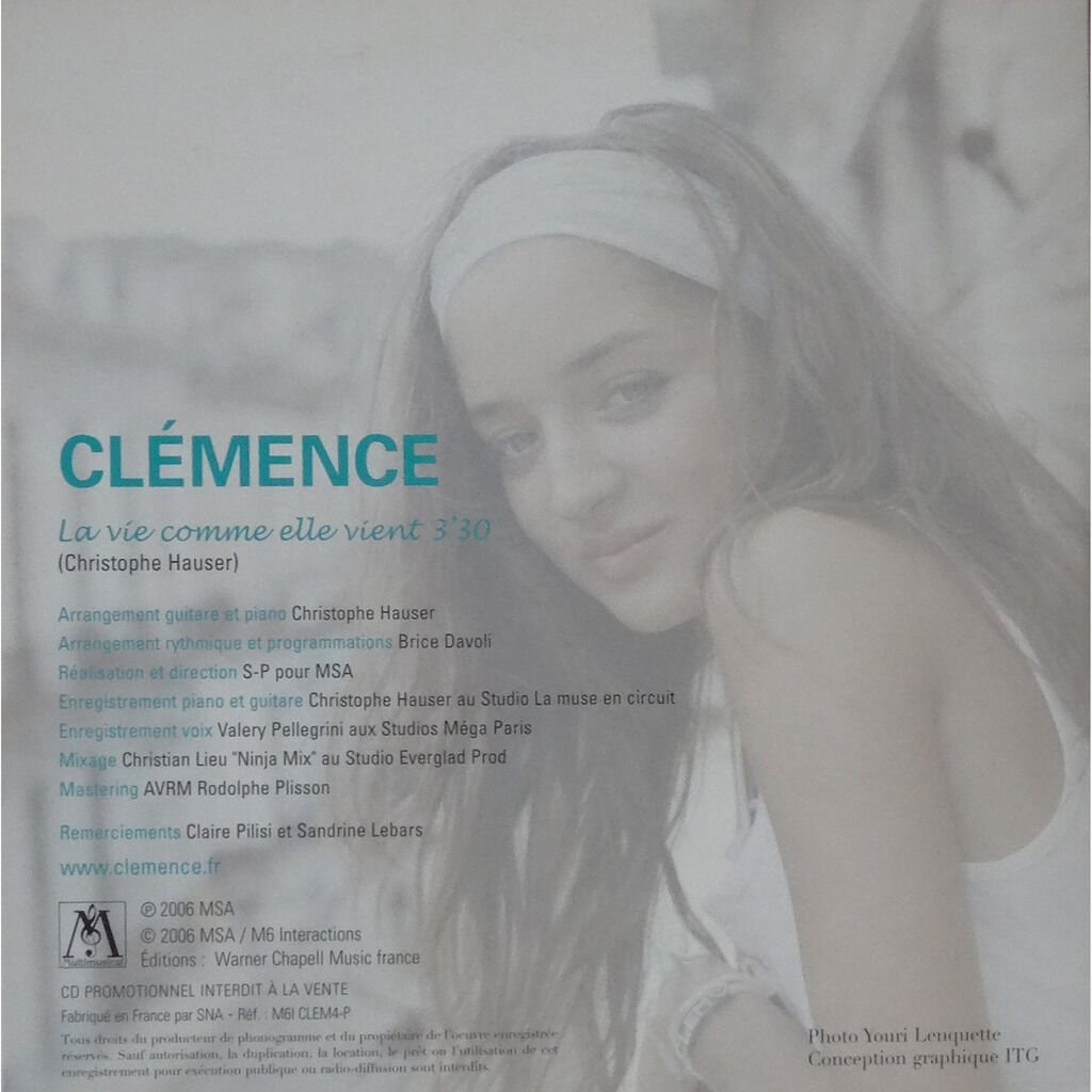  CLEMENCE  -  la vie comme elle vient 