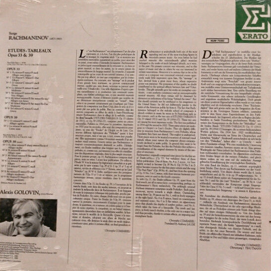  SERGEI RACHMANINOFF - ALEXIS GOLOVIN  -  etudes-tableaux opus 33 & 39 