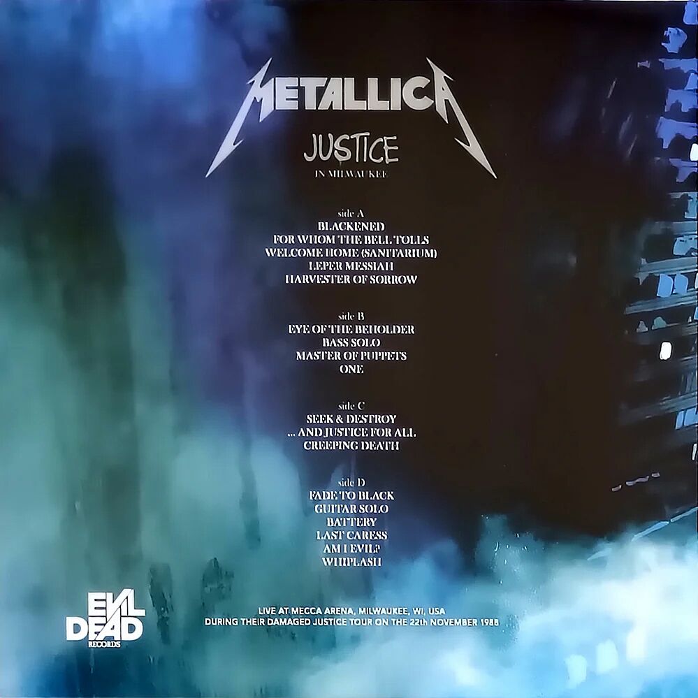  Metallica  -  justice in milwaukee -green vinyls 