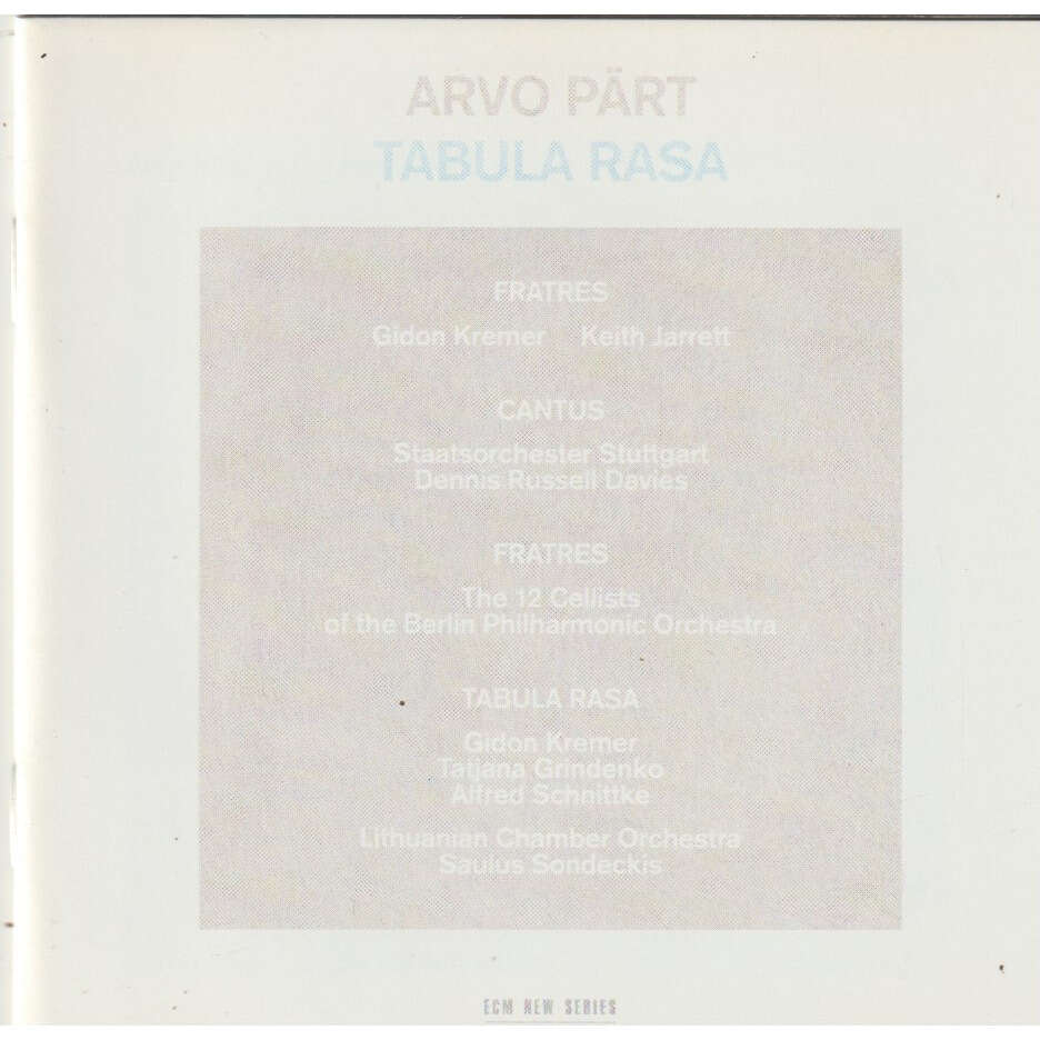 Arvo Pärt Tabula Rasa