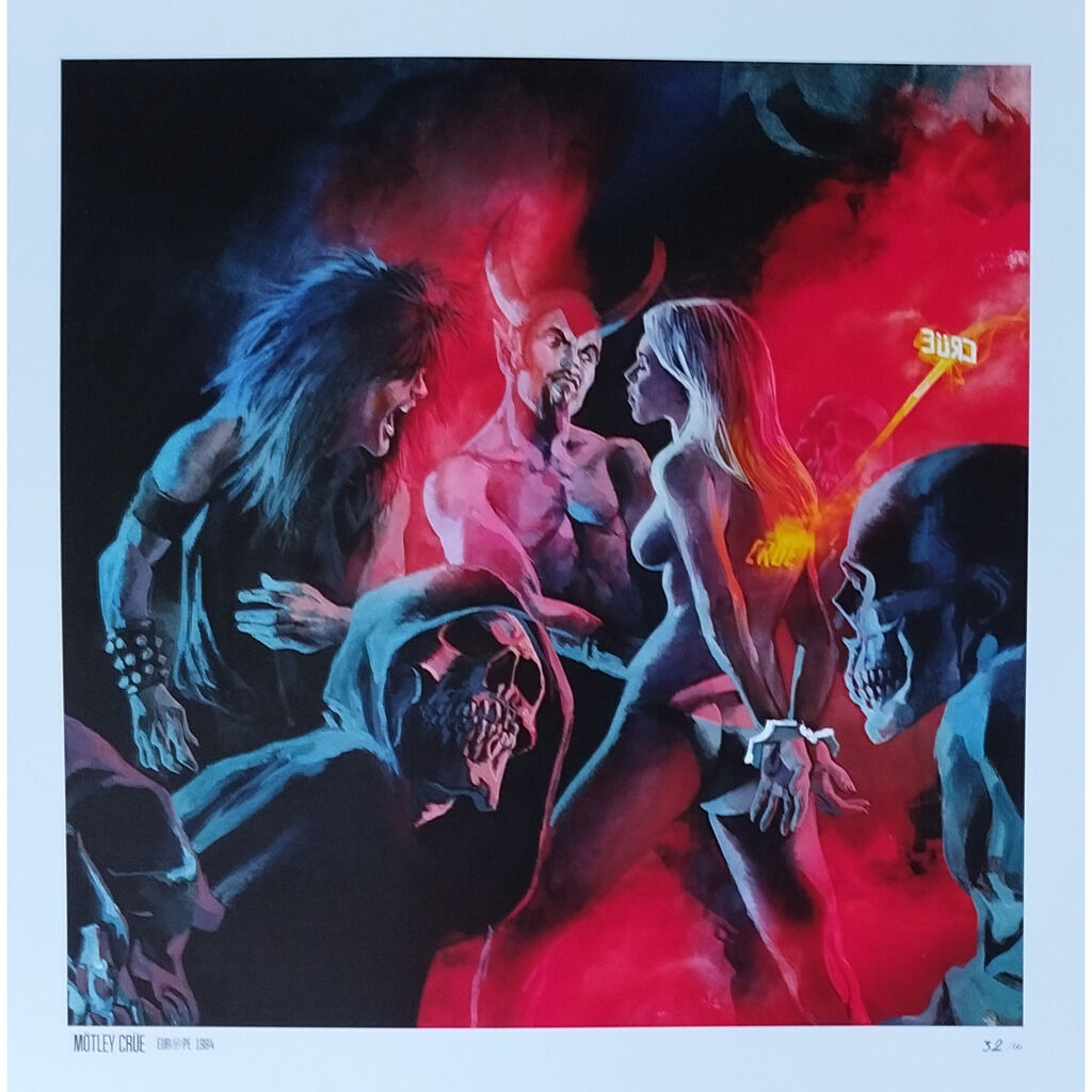  Mötley Crüe  -  europe 1984 -black vinyl with numbered litho 