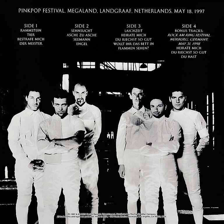  Rammstein  -  live at pinkpop 1997 netherlands -marbled vinyls 