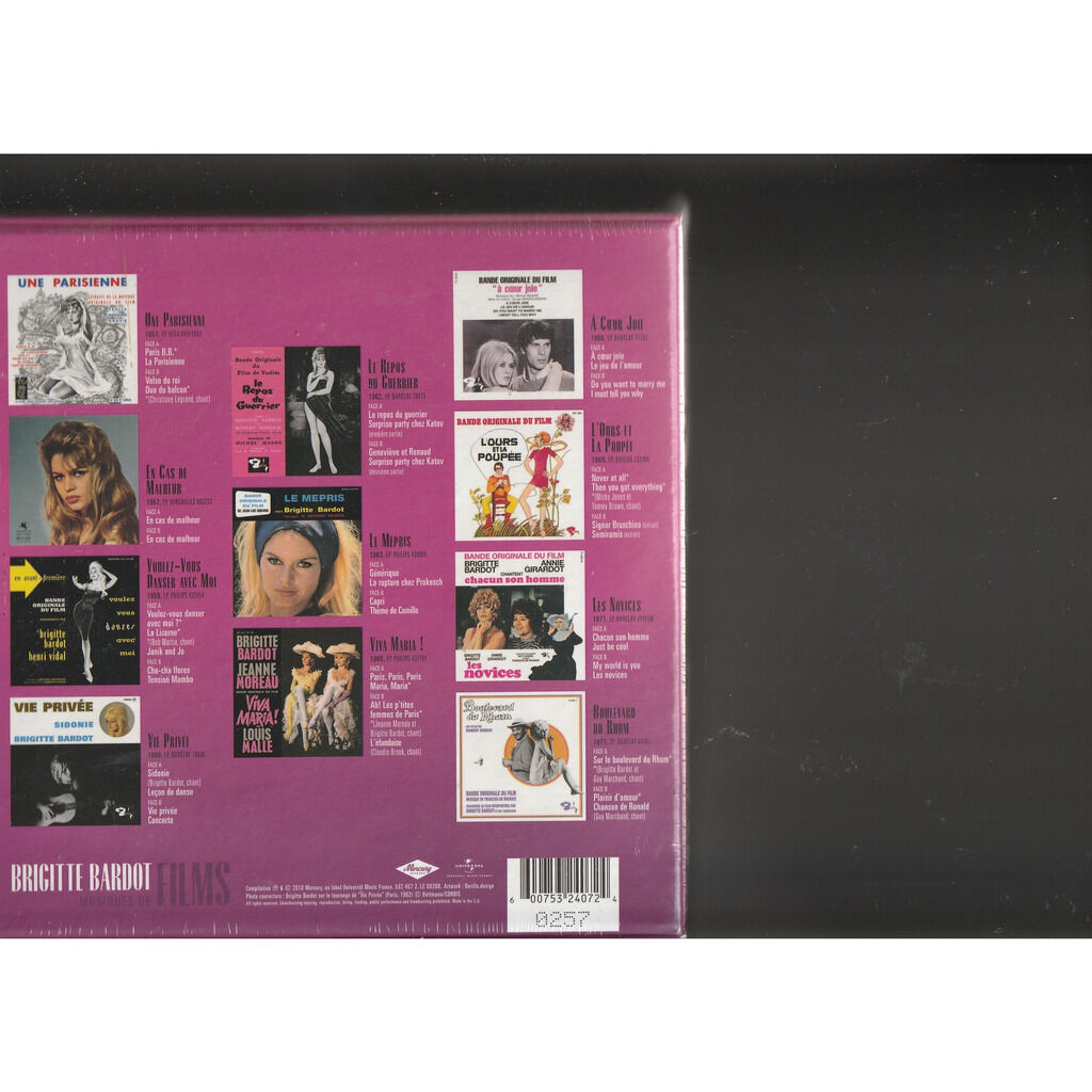  brigitte bardot  -  musique de films coffret 11 45trs 