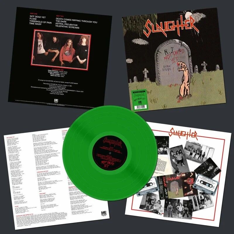  Slaughter  -  not dead yet - neon green vinyl 
