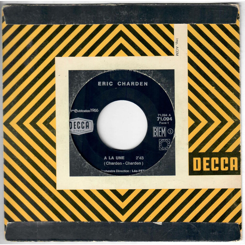  Eric Charden  -  a la une / le retour 