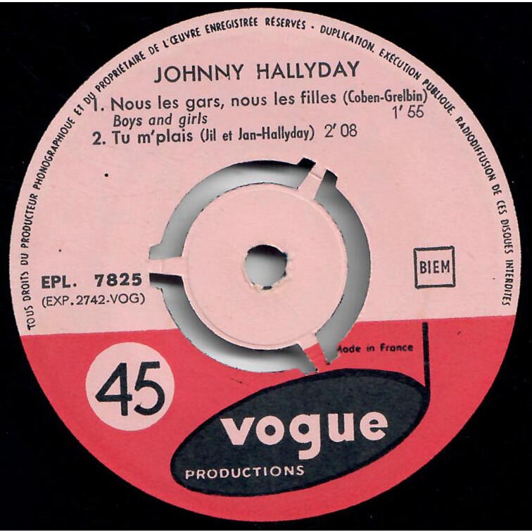  Johnny Hallyday  -  nous les gars nous les filles 