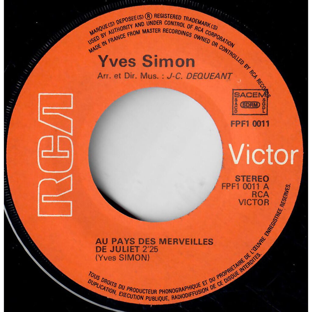  Yves Simon  -  au pays des merveilles de juliet 