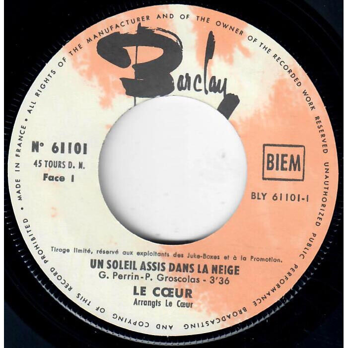  Le Cœur (2)  -  un soleil assis dans la neige / rêve 