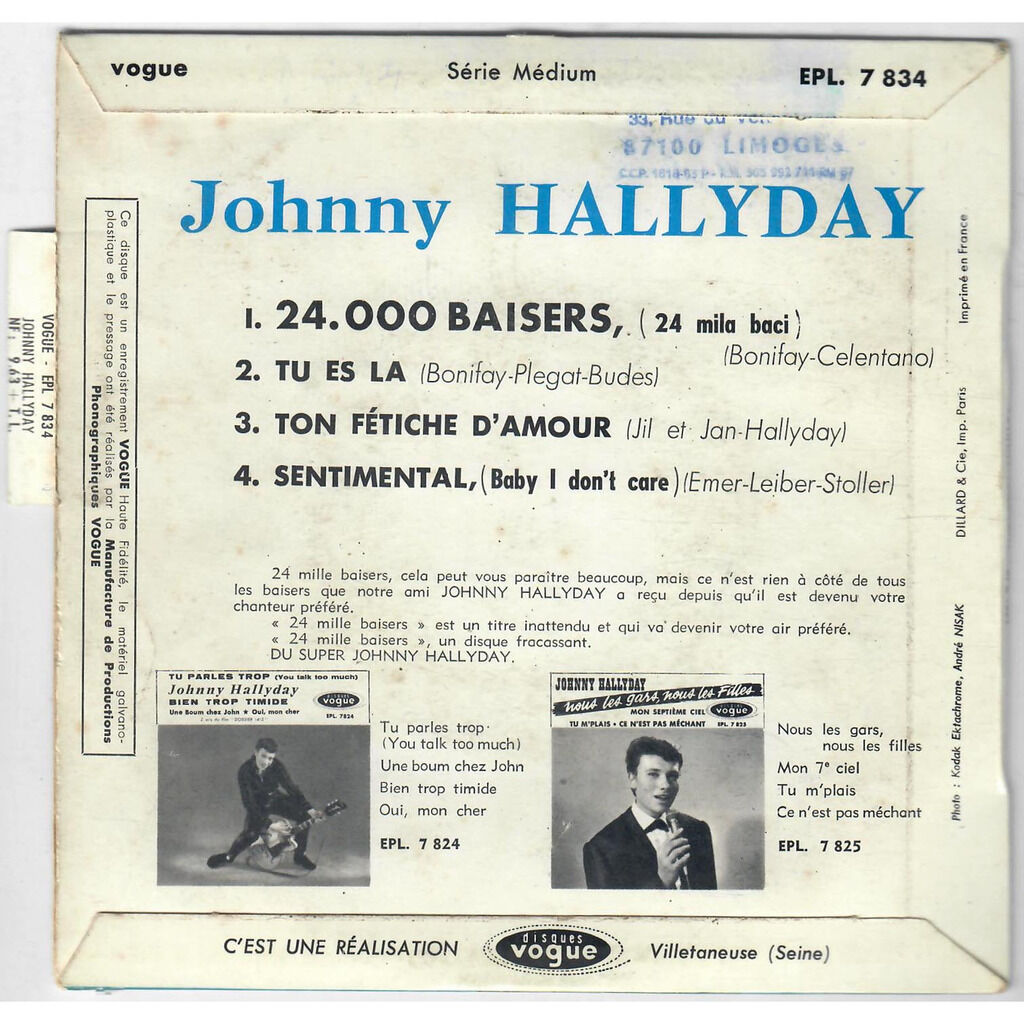  Johnny Hallyday  -  24.000 baisers 