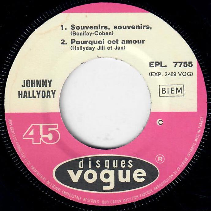  Johnny Hallyday  -  souvenirs souvenirs 