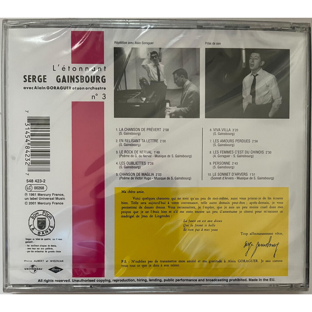  Serge Gainsbourg  -  l'étonnant serge gainsbourg (n°3) 