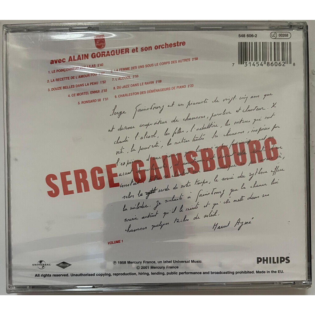  Serge Gainsbourg  -  du chant à la une!... 