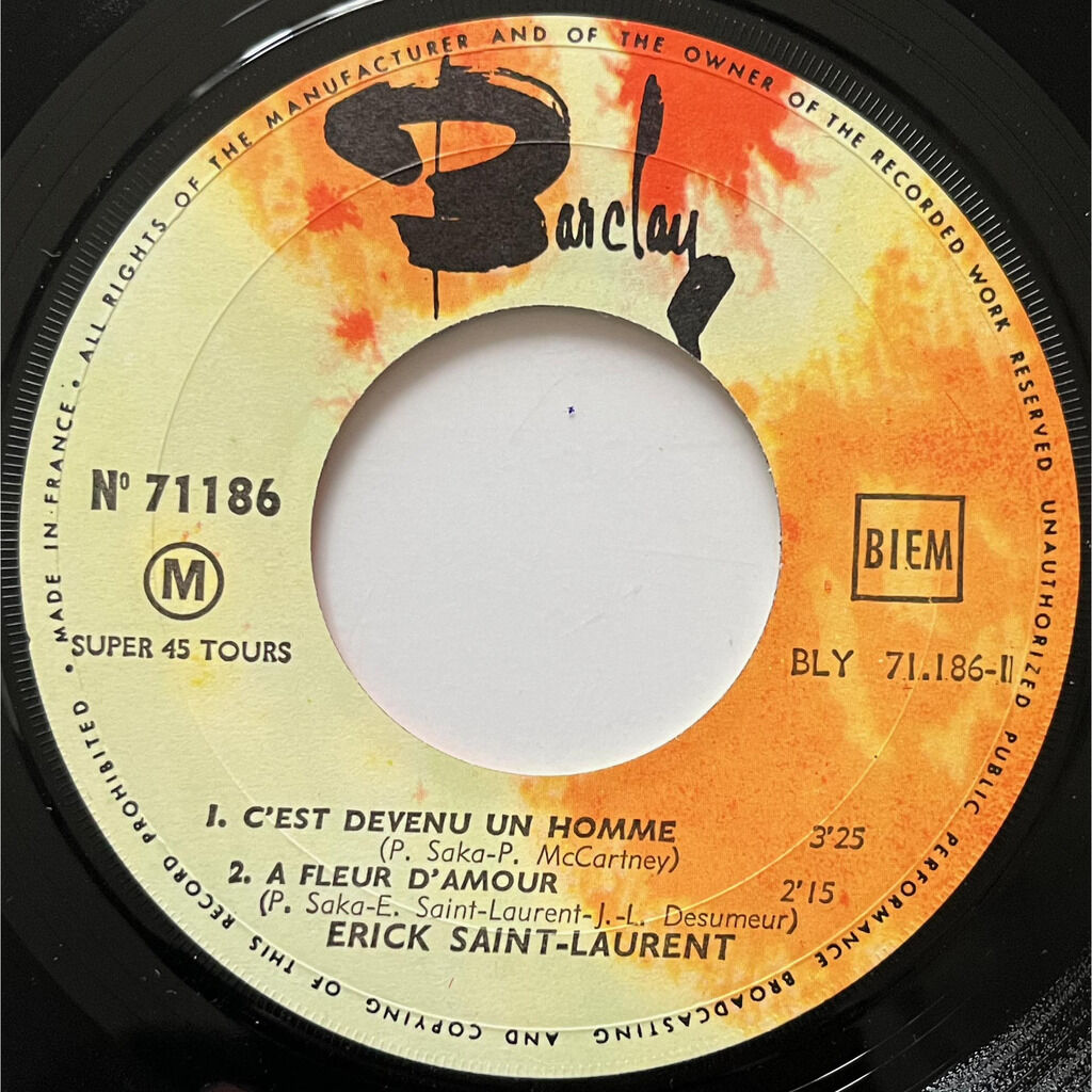  Erick Saint-Laurent  -  c'est devenu un homme 