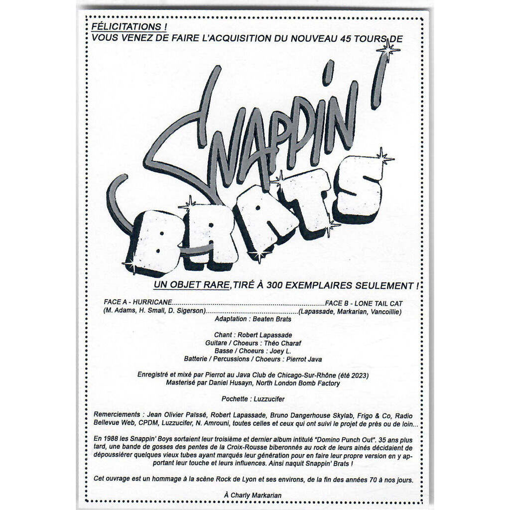  Snappin’ Brats  -  hurricane 