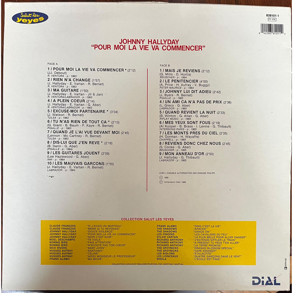  Johnny Hallyday  -  pour moi la vie va commencer 