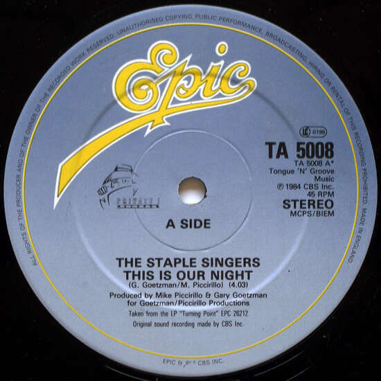 STAPLE SINGERS  -  this is our night 